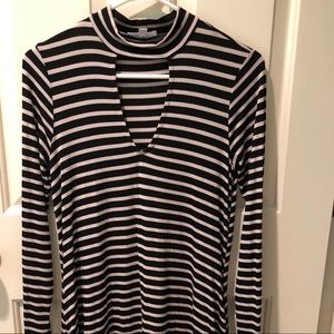 Long sleeve striped dress